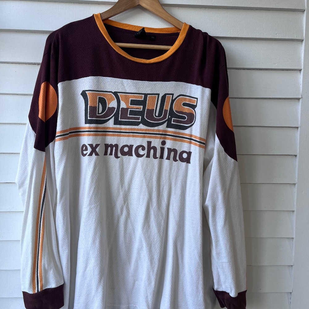 DEUS EX MACHINA SUNSET JERSEY - BROWN / WHITE